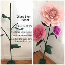 Peonies like these from ksusha are wonderful eye candy in bouquets or centerpiece decorations. Big Paper Flower Stem Tutorial Giant Paper Flowers Stem Large Etsy Large Paper Flowers Paper Flower Backdrop Diy Paper Flowers