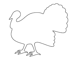 Black And White Turkey Outline Printable Turkey Template Turkey Template Printable Turkey Printable Turkey Template