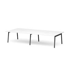 White conference table options include wireless charging, usb charging, video and ethernet sockets. Series A Scale Rectangular Conference Table White 132x60 Charcoal Legs Conference Tables Poppin