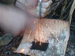 The white portions were limestone. Discover Flint And Steel Fire Making