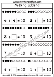 Free printable pdf math worksheets for 1st grade. Addition Missing Addend Free Printable Worksheets Worksheetfun