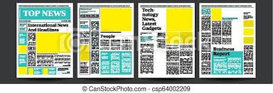 The term tabloid journalism refers to an emphasis on such topics as sensational crime stories, astrology, celebrity gossip and television, and is not a reference to newspapers printed in this format. Newspaper Vector Magazine Mockup Template News Paper Tabloid Page Article Breaking Illustration Newspaper Vector Canstock