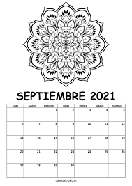 2, calendario anual diseñado para imprimir en 1 página. Plantilla Calendario Septiembre 2021 Para Imprimir