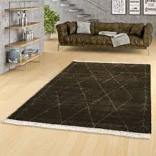 Braune teppiche online kaufen bei topteppiche.de! Hochflor Langflor Shaggy Teppich Boho Rauten Braun