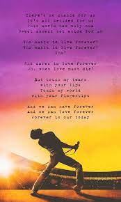 Queen_who wants to live forever/i want to break free. Queen Who Wants To Live Forever Queen Lyrics Live Forever Lyrics Beautiful Lyrics