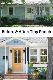 Before After Tiny Ranch Ranch House Exterior Ranch House Remodel Ranch Style Homes