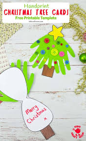 When i was in grade school, i was taught by my art teacher different kinds of art and diy crafts. Handprint Christmas Tree Cards Kids Craft Room