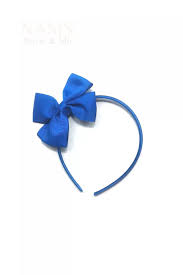 Royal Blue Ribbon Bow Headband Girls Blue Grosgrain Bow Headband Navies Place Blue Hair Accessories Ribbon Bows Bow Headband