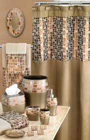 Popular Bath Mosaic Stone Bronze Shower Curtain Popular Bath Http Www Amazon Com Dp B009af5uhy Ref C Fabric Shower Curtains Bathroom Towel Decor Mosaic Stone