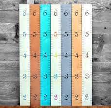 wooden ruler growth chart kids wood height chart