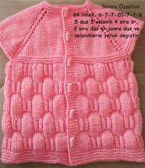 Anlatimli Bebek Orguleri Baby Knit Baby Knitting Patterns Bebek Yelek Orgu