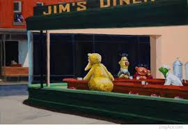 Edward Hopper Nighthawks Memes Funny Art Edward Hopper Art Parody