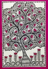 Creativework Kalpvriksha The Tree Of Life 9 By Pratibha Madan Drawing Shop Online At Bluethumb Indian Art Paintings Madhubani Art India Art