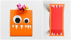 We are adding many new halloween cards for you to share with your friends and family. How To Make Easy Greeting Card Monster Birthday Halloween Step By Step Diy Kartka Stworek Youtube