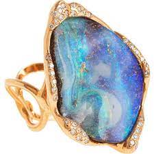 Lucifer Vir Honestus Boulder Ring Boulder Opal Ring Boulder Opal Jewelry Opal Jewelry