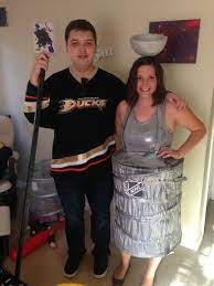 Diy Stanley Cup Costume Spray Painted A Black Laundry Basket From Walmart Stanley Cup Costume Family Costumes Diy Halloween Costumes