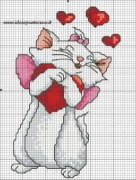 Marie cross stitch pattern 1 grid size: Schema Punto Croce Minou Marie Aristogatti Cross Stitch Animals Disney Cross Stitch Patterns Disney Cross Stitch
