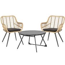 Our comfy cushioned lounge sets will be a conversation piece and make an excellent dining set too, with rattan one of our most popular finishes. Apolima Metal 2 Seater Table Chair Set Diy At B Q Table And Chairs Modern Outdoor Spaces Chair Set