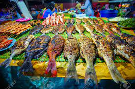 The culture of malaysia comes alive at the night market in kota kinabalu which also serves as one of the most famous food courts in all south east asia. Variety Of Grilled Seafood In Kota Kinabalu Night Market In Kota Stock Photo Picture And Royalty Free Image Image 67409997