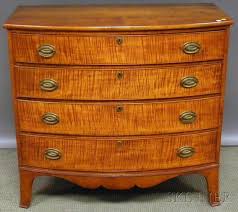 Federal Maple And Tiger Maple Veneer Bowfront Tiger Maple Early American Furniture Modern Sideboard