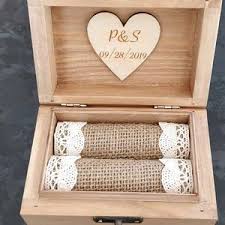 Personalisierte Hochzeit Ring Box Ring Kasten Rustikal Ring Halter Ring Trager Zarte Und Romantische Dose Mit Bildern Hochzeit Ringe Eheringschachtel Ehering Box
