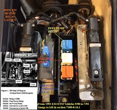 The fuel pump relay gives the fuel pump power when it is time to build up fuel pressure in the rail. Fuel Pump Relay Question White Or Green Bmw M5 Forum And M6 Forums