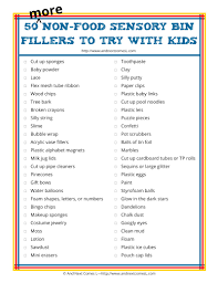 Check spelling or type a new query. 50 More Non Food Sensory Bin Fillers Free Printable List And Next Comes L Hyperlexia Resources
