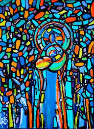 Virgin Maria S Garden 18 X 24 Acrylic Painting By Julia Kosivchuk Painting Art Painting Acrylic Art Collage Wall