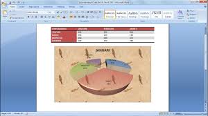 Belajar Microsoft Word 2007 Cara Membuat Chart Pie Youtube