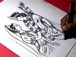 How To Draw Lord Sita Rama Drawing For Kids Youtube Rama Drawing For Kids Wedding Drawing