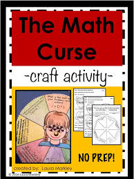 The Math Curse Craft Activity Math Math Books First Day Of School Activities