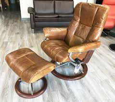 Club chairs lounge chairs & ottomans ottomans recliners & ottomans. Stressless Mayfair Pioneer Olive Brown Leather Recliner Chair And Ottoman By Ekornes