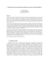 Pdf) The Roles Of Toys In Gender And Sexual Identity Construction In Early  Childhood