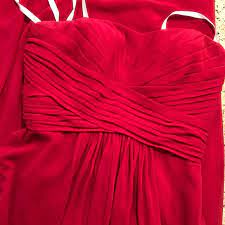 At the time of purchase a. David S Bridal Dresses Davids Bridal Candy Apply Red Bridesmaid Dress Poshmark