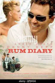 AMBER HEARD, JOHNNY DEPP POSTER, THE RUM DIARY, 2011 Stock Photo