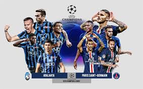 Tons of awesome psg 2020 wallpapers to download for free. Download Wallpapers Atalanta Vs Paris Saint Germain Uefa Champions League Preview Promotional Materials Football Players Champions League Football Match Logos Atalanta Vs Psg For Desktop Free Pictures For Desktop Free