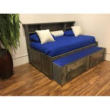 No box spring required, this platform twin size bed with trundle has 8/8(bed/trundle) slats to support mattress. Cheyennetwtdrg In By Trendwood Inc In Oklahoma City Ok Twin Captains Bed W Trundle Drawers Rustic Grey