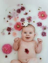 You can add about 150ml to 300ml of breast milk in a baby bathtub full of water. Newborn Baby Milk Bath Photoshoot Newborn Baby