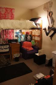 Love It All Especially The Big Chair Under The Bed Gives Another Option To Work At Instead Of Sitting At Th Cool Dorm Rooms Dorm Sweet Dorm Lofted Dorm Beds