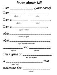 Poem About Me Layout Free Poem About Myself Teaching Writing Writing School