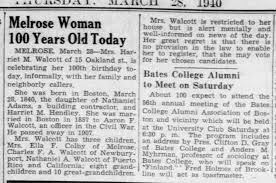 Harriet Maria Adams Walcott (1840-1943)