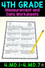 These Measurement And Data Worksheets Are Perfect For 4th Graders They Align With Common Cor Measurement Word Problems Word Problems 4th Grade Math Worksheets