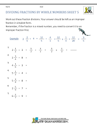 The set of whole numbers include the natural numbers and 0. Dividing Fractions By Whole Numbers