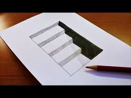 Some people are skillful enough that they can draw everything in 3d without any guidance. Very Easy How To Draw 3d Hole Stairs Anamorphic Illusion 3d Trick Art On Paper Youtube