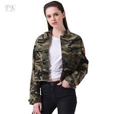 Pk Military Jacket Women Fashion 2017 Army Green Spring Bomber Jackets Women Set Cami Print Ja Military Jacket Women Womens Fashion Jackets Bomber Jacket Women