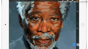 Morgan Freeman iPad painting looks just like a photo