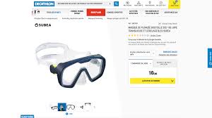 Code réduction 10 doigts et codes promo 2021. Scubadiving Mask 100 Decathlon Subea On Behance