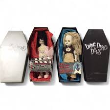 Lot - Living Dead Dolls Series 5 Dolls in Coffin-Shaped