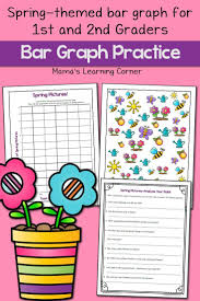 Spring Picture Bar Graph Worksheets Graphing Worksheets Bar Graphs Graphing Activities