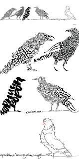 Birds Of Feather Calligraphy Art Typography Typography Design